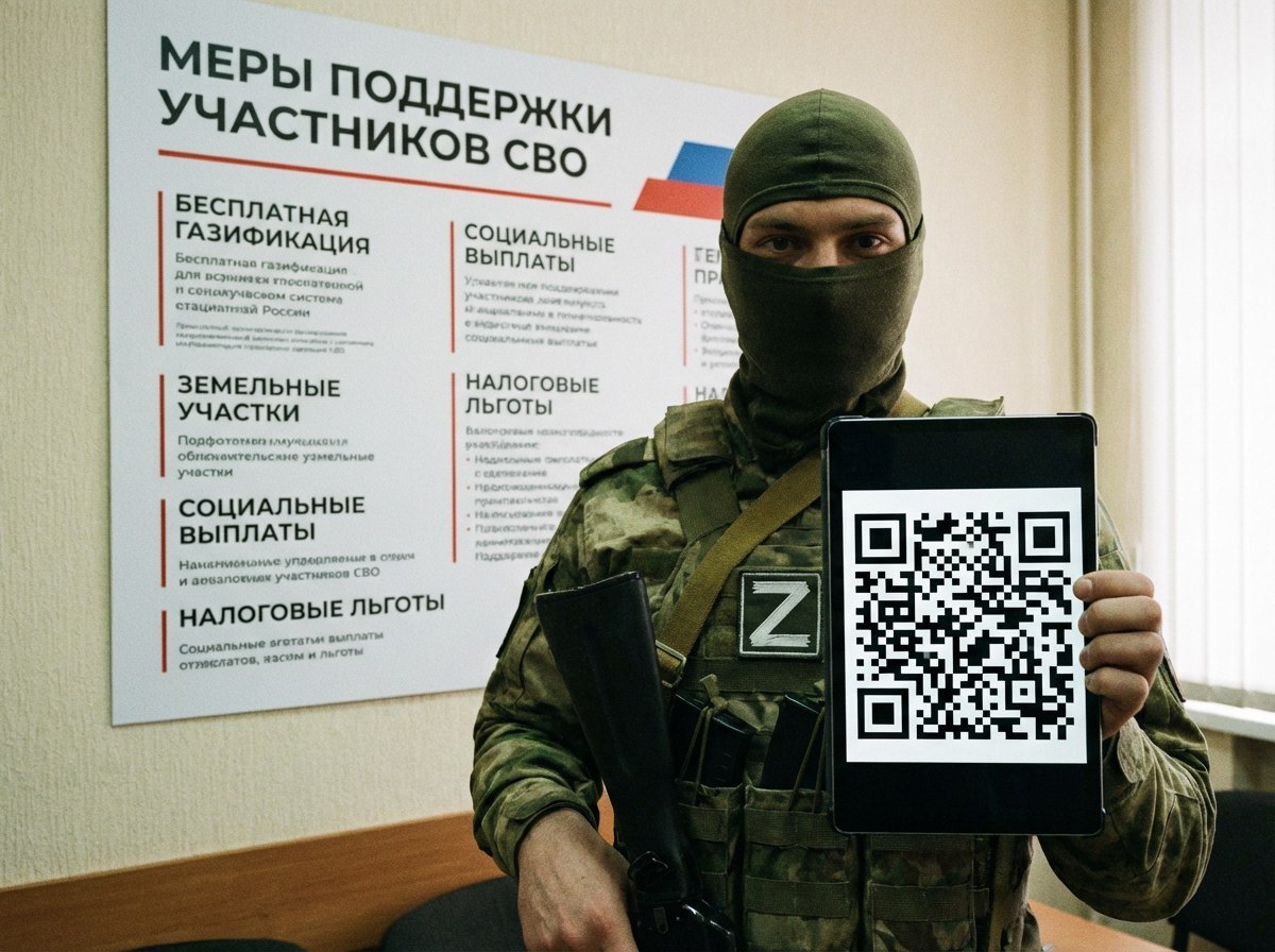 QR-код для подтверждения статуса участника специальной военной операции QR-код для подтверждения статуса участника специальной военной операции